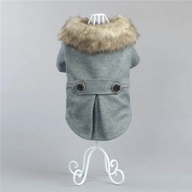 Knit Pet Clothes For Small Dog Clothing Spring Wholesale Costumes For Dog Coats With Fur Collar Cheap Warm Autumn Winter Puppy