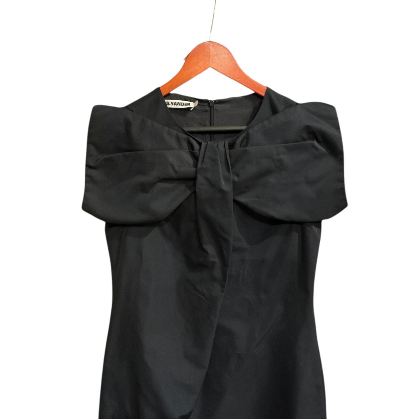 Jil Sander Black Sleeveless Structured Dress Size 38
