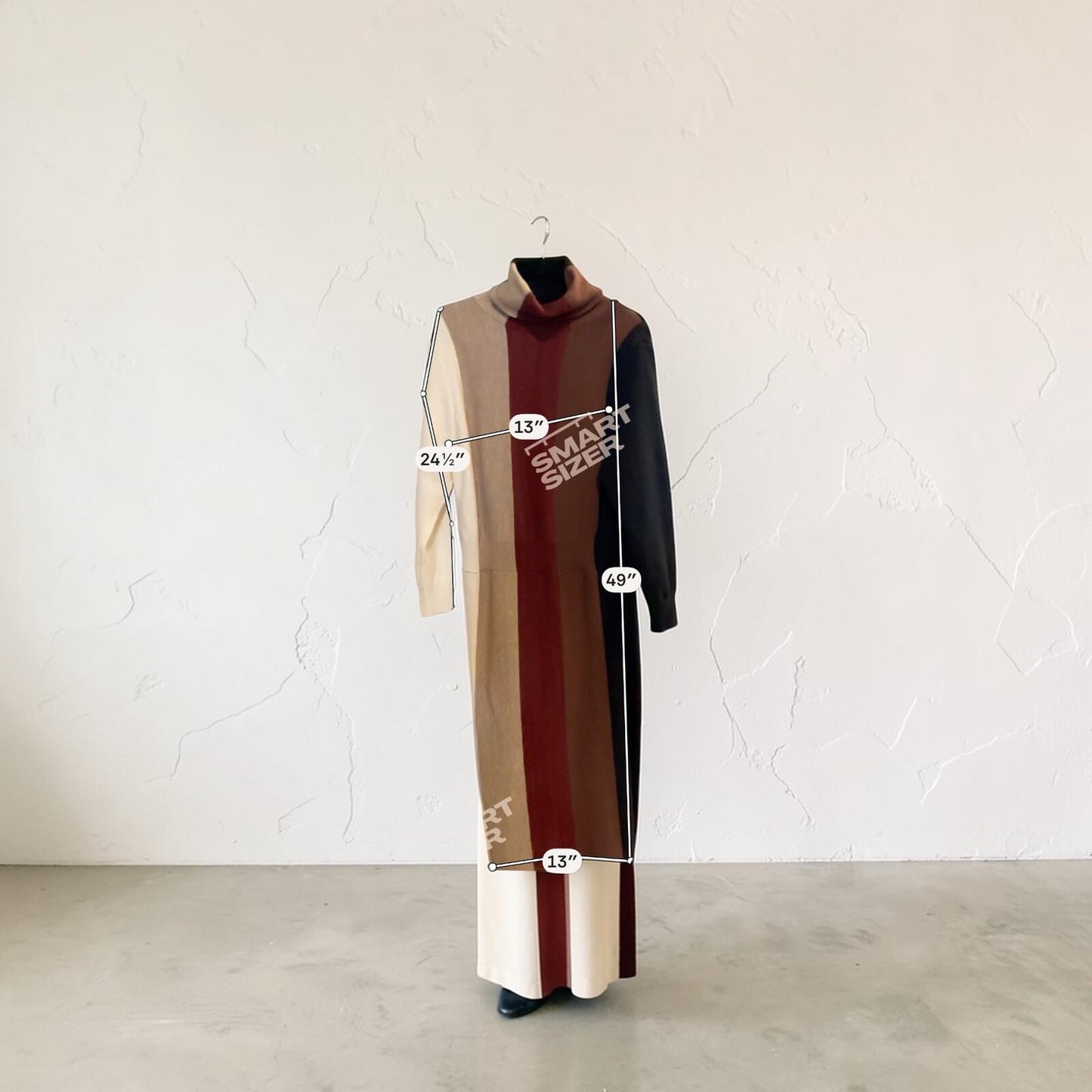 Colorblock Turtleneck Knit Dress