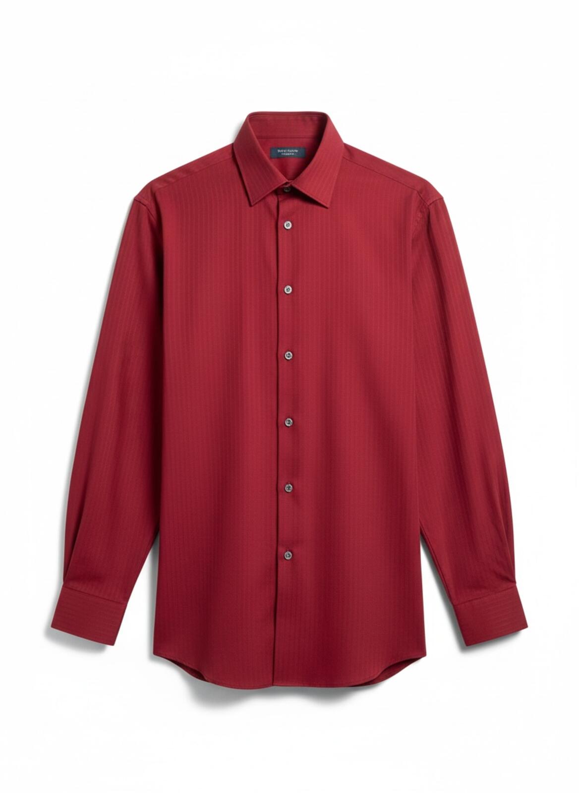 Van Heuson_STUDIO Red Long Sleeve Button-Up Shirt