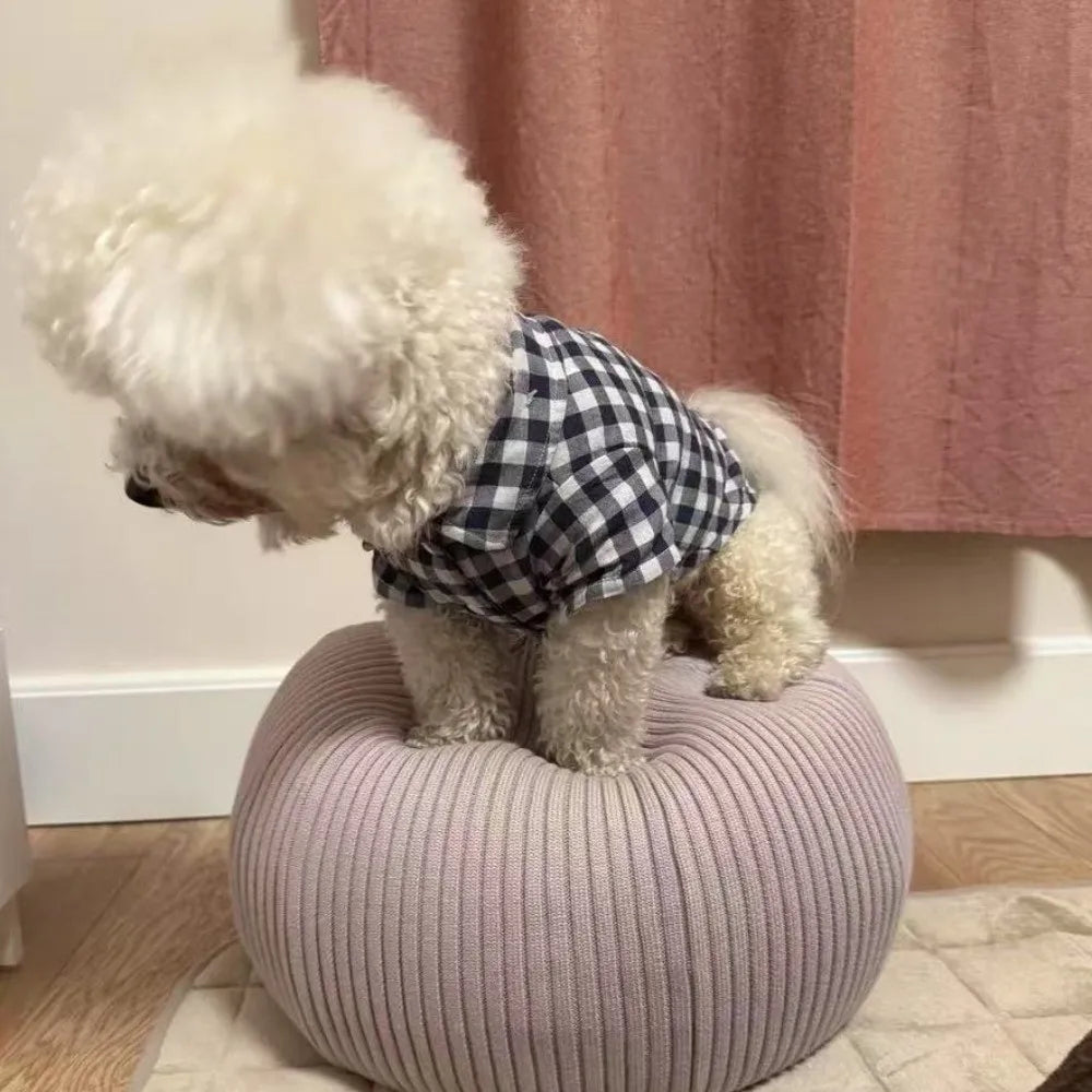 Pet Decoration Comfortable Ins Plaid Shirts Pet Clothing Elegant Cute Dogs Pajamas Fashion Costume Cat Dog Clothes Proposal