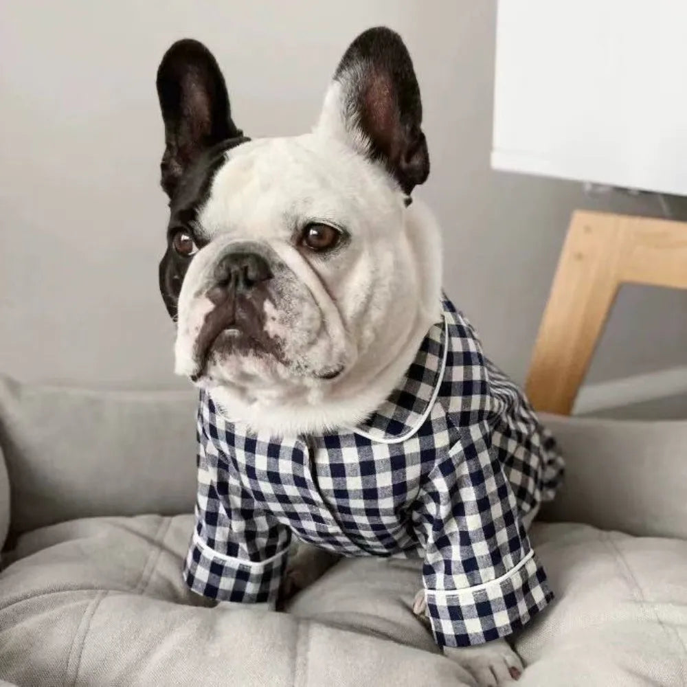 Pet Decoration Comfortable Ins Plaid Shirts Pet Clothing Elegant Cute Dogs Pajamas Fashion Costume Cat Dog Clothes Proposal