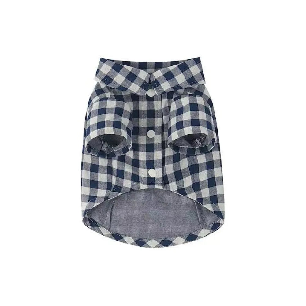 Pet Decoration Comfortable Ins Plaid Shirts Pet Clothing Elegant Cute Dogs Pajamas Fashion Costume Cat Dog Clothes Proposal