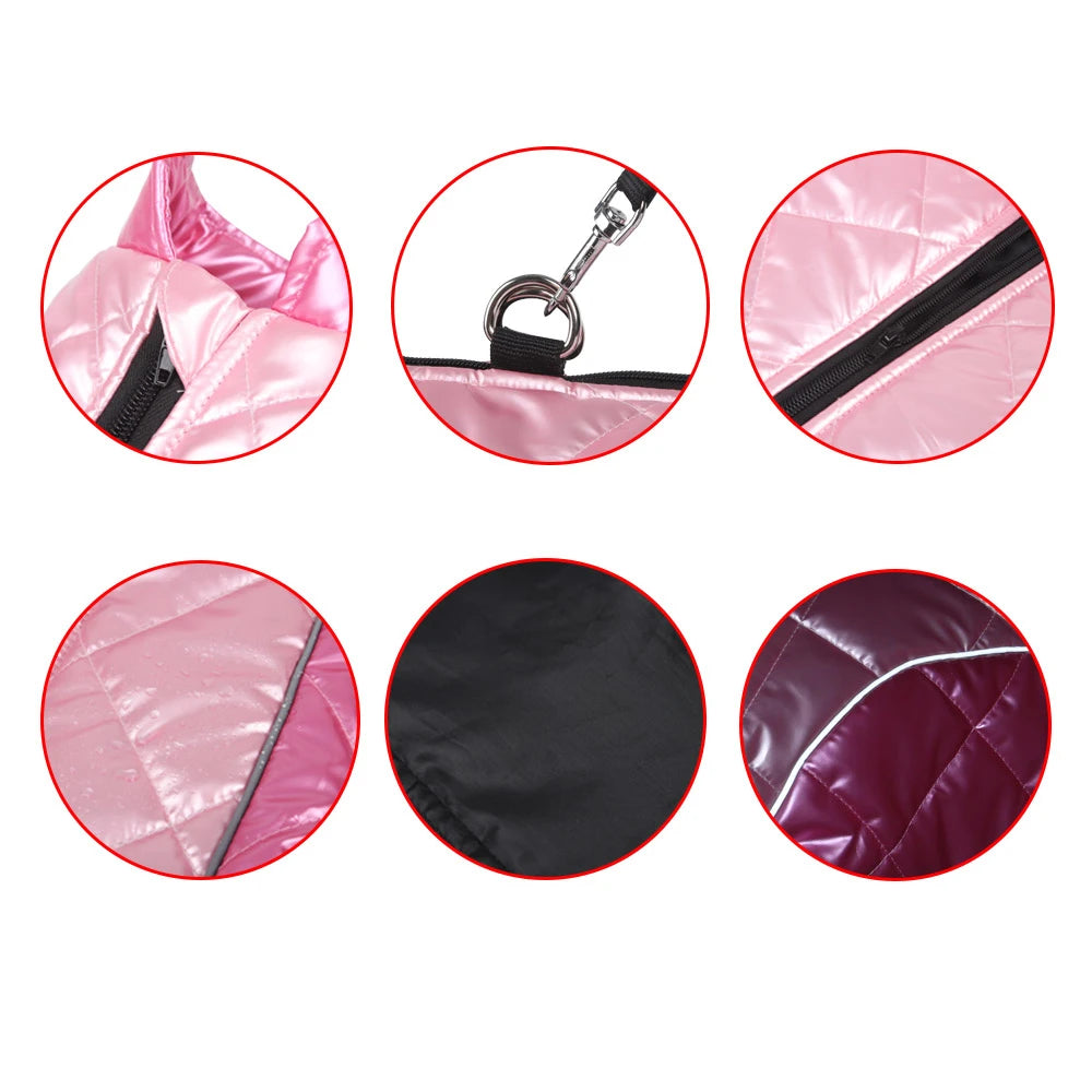 Pet Dog Clothes Large Autumn Winter Warm Dogs Cats Jacket Coat Waterproof Reflective Puppy Down Vest Chihuahua Costume Supplies