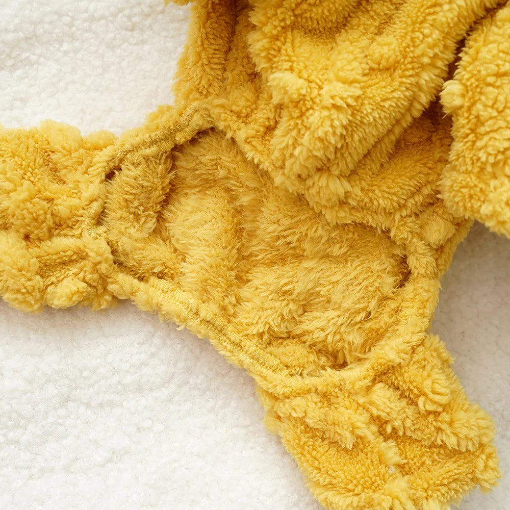 Cute Warm Pet Clothes for Dogs Cats Fleece Jumpsuit Dog Pajamas Autumn Winter Cat Clothing for Small Dog Chihuahua Yorkie Outfit