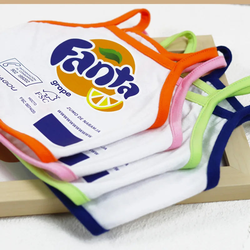 New Pet Clothing Thin Dog Clothes Soda Short Dog Camisole Ketong Grape Lemon Orange Print Pet Cat Clothing Puppy Clothes