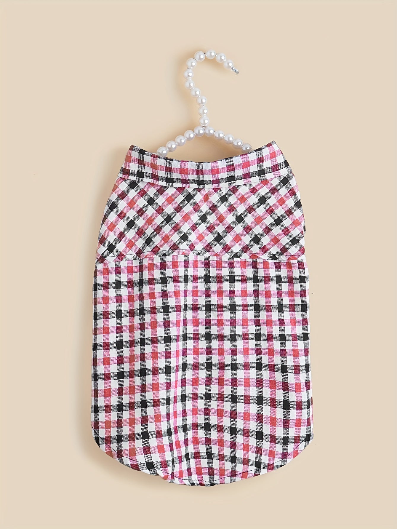 1pc Pet Clothes, Dog Plaid Shirt, Pet Jacket, Puppy Coat, Pet Button Shirt