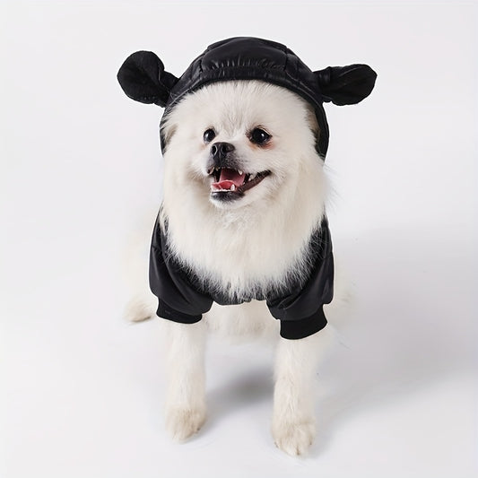 Hooded Pet Clothes, Waterproof And Warm, Dog Cotton-padded Clothes, Thickened Clothes In Winter, Keep Your Pet Warm And Travel