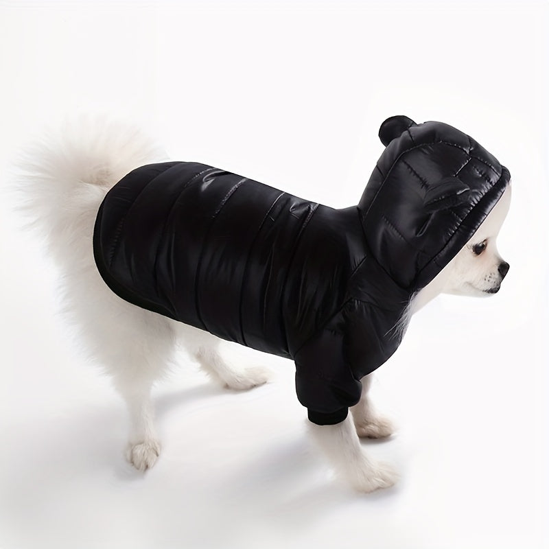 Hooded Pet Clothes, Waterproof And Warm, Dog Cotton-padded Clothes, Thickened Clothes In Winter, Keep Your Pet Warm And Travel