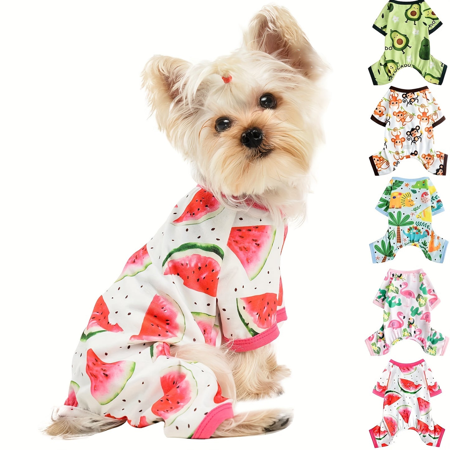 Dog Clothes For Small Dogs Boy Girl, Dog Pajamas Tiny Chihuahua Yorkie Spring Summer Shirt, Cute Puppy Outfit Pjs Jumpsuit Cat Onesie Apparel Pet Clothes