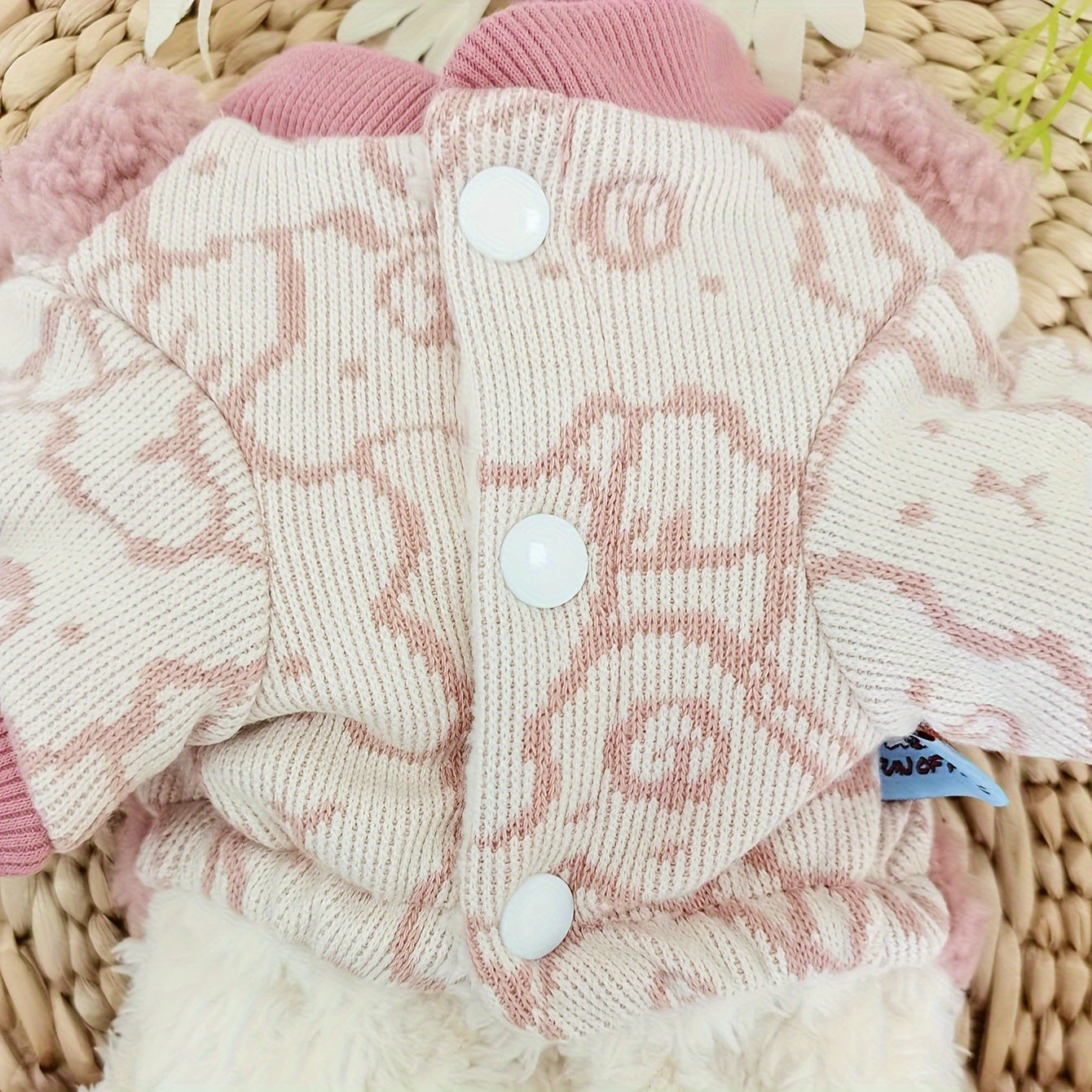 Adorable Plush Dog Onesie - Soft, Cuddly, and Warm Jumpsuit with Bear Pocket for Autumn and Winter - Perfect Pet Clothes for Dogs