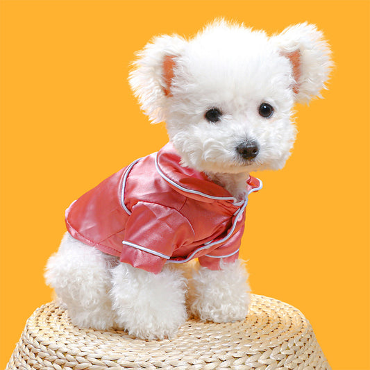Dog Pajama Contrast Trim Snap On Cat Pajamas Pet Pjs Pet Clothes for Small Dog Cats