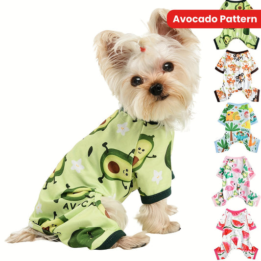 Dog Clothes For Small Dogs Boy Girl, Dog Pajamas Tiny Chihuahua Yorkie Spring Summer Shirt, Cute Puppy Outfit Pjs Jumpsuit Cat Onesie Apparel Pet Clothes